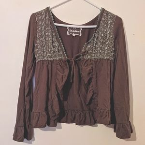 Olive green cardigan